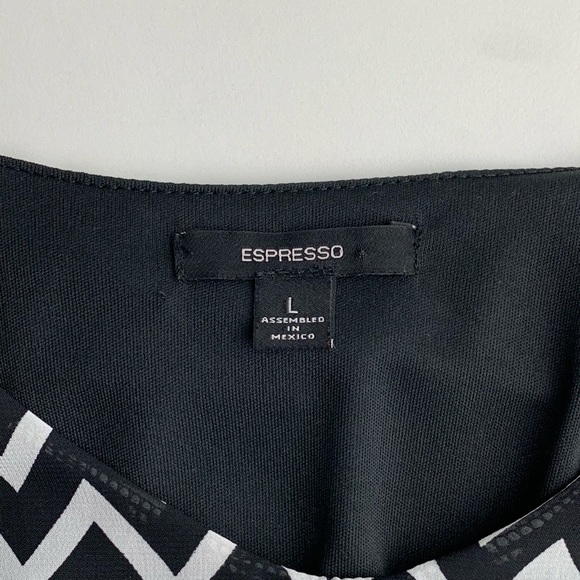 Espresso Sleeveless Chevron Print Size L #00243 - Picture 4 of 6